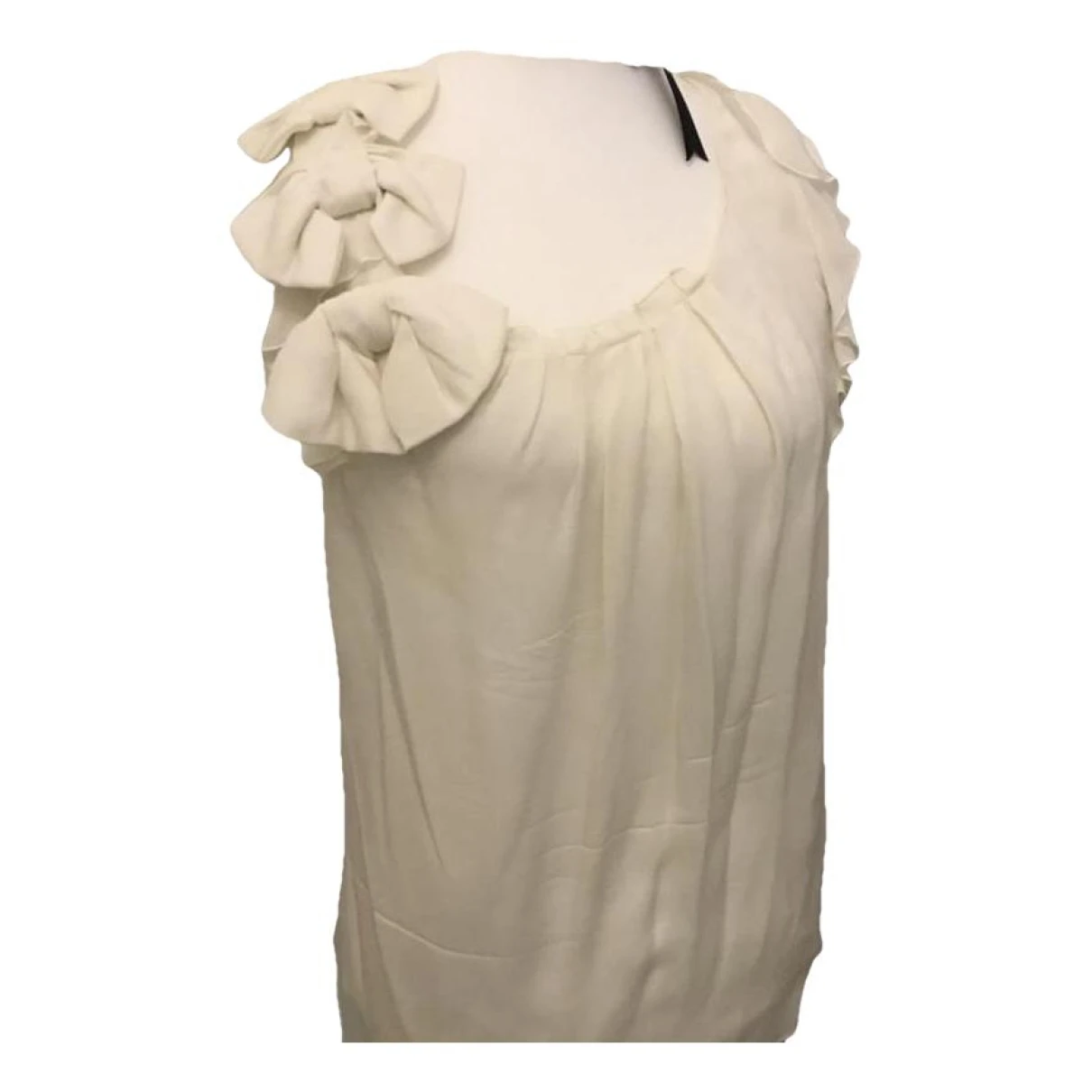 Pre-owned Valentino Silk Blouse In White