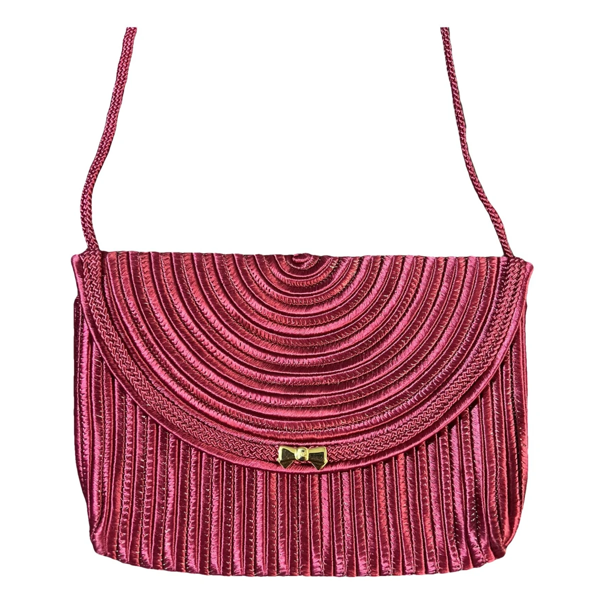 Pre-owned Nina Ricci Silk Clutch Bag In Pink