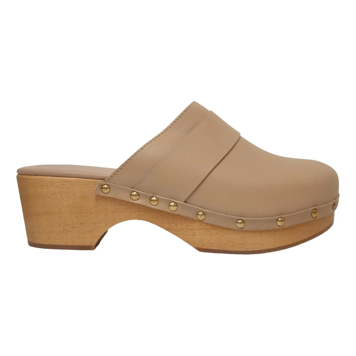 Pre-owned Aeyde Leather Sandal In Beige