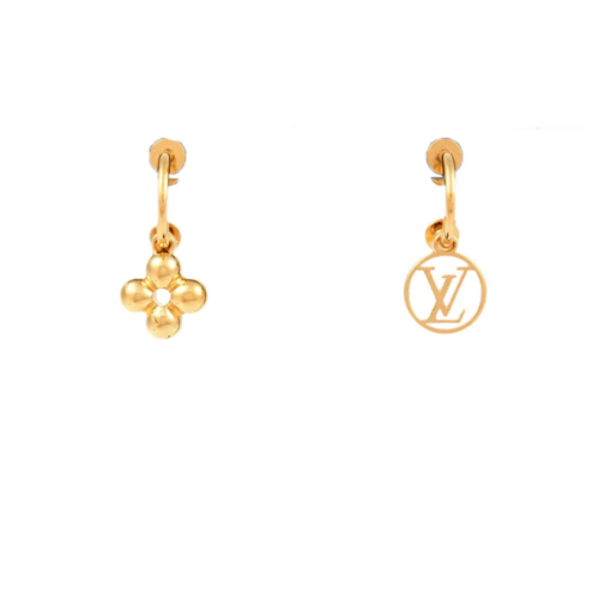 Pre-owned Louis Vuitton Blooming Earrings In Gold