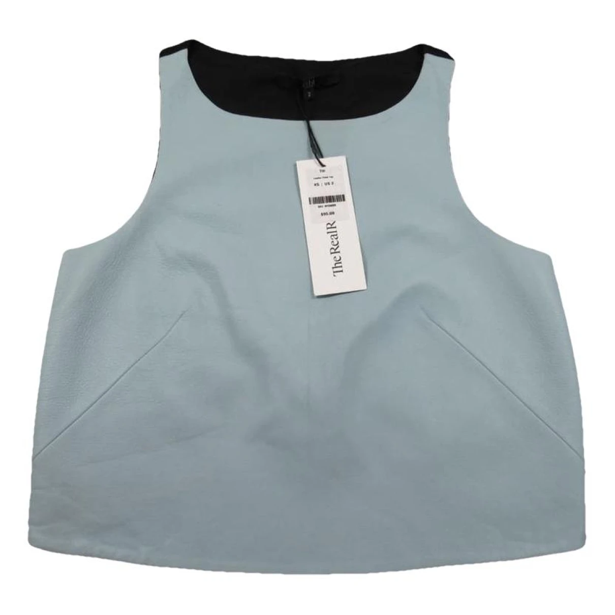 Pre-owned Tibi Leather Top In Blue