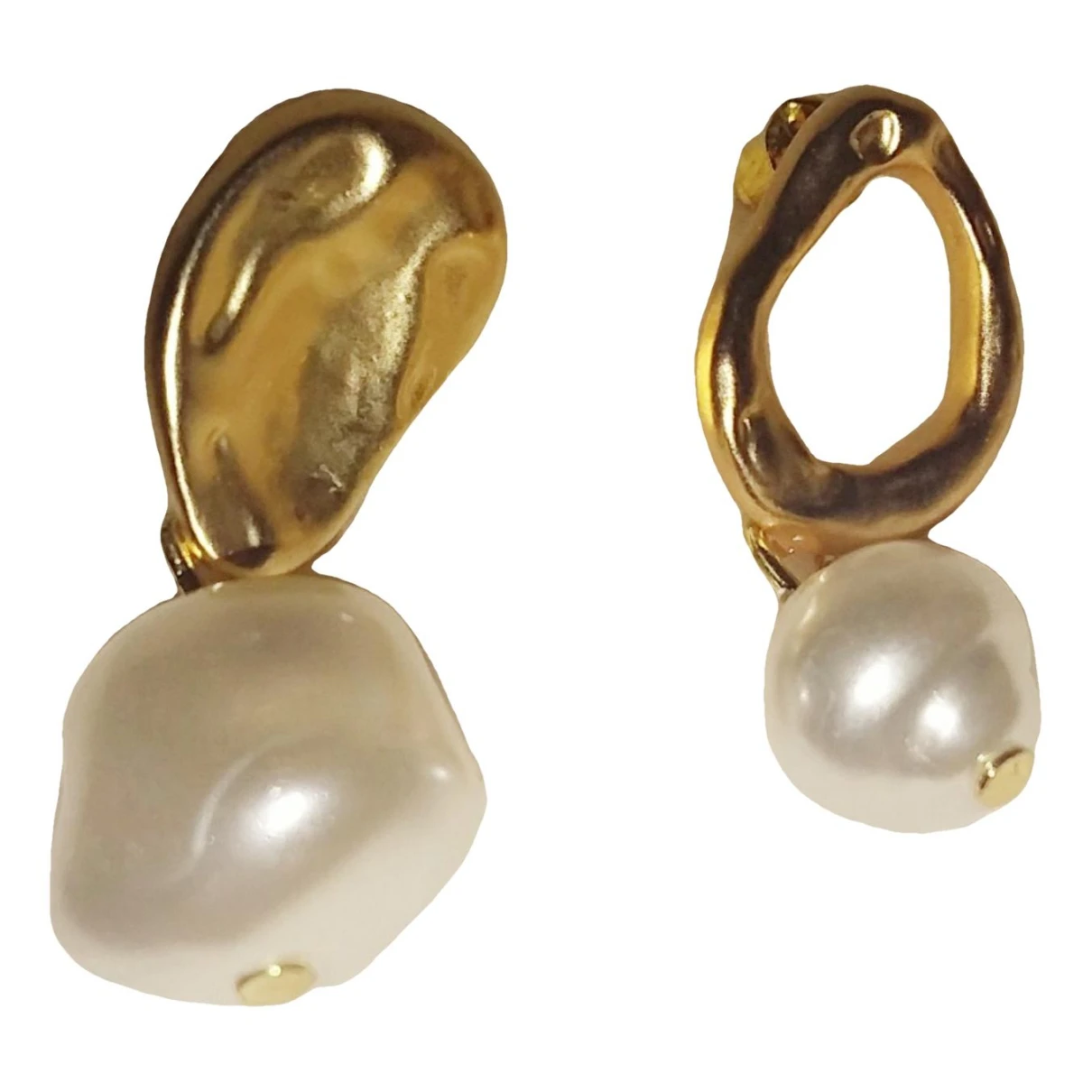 Pre-owned Max Mara Earrings In Gold