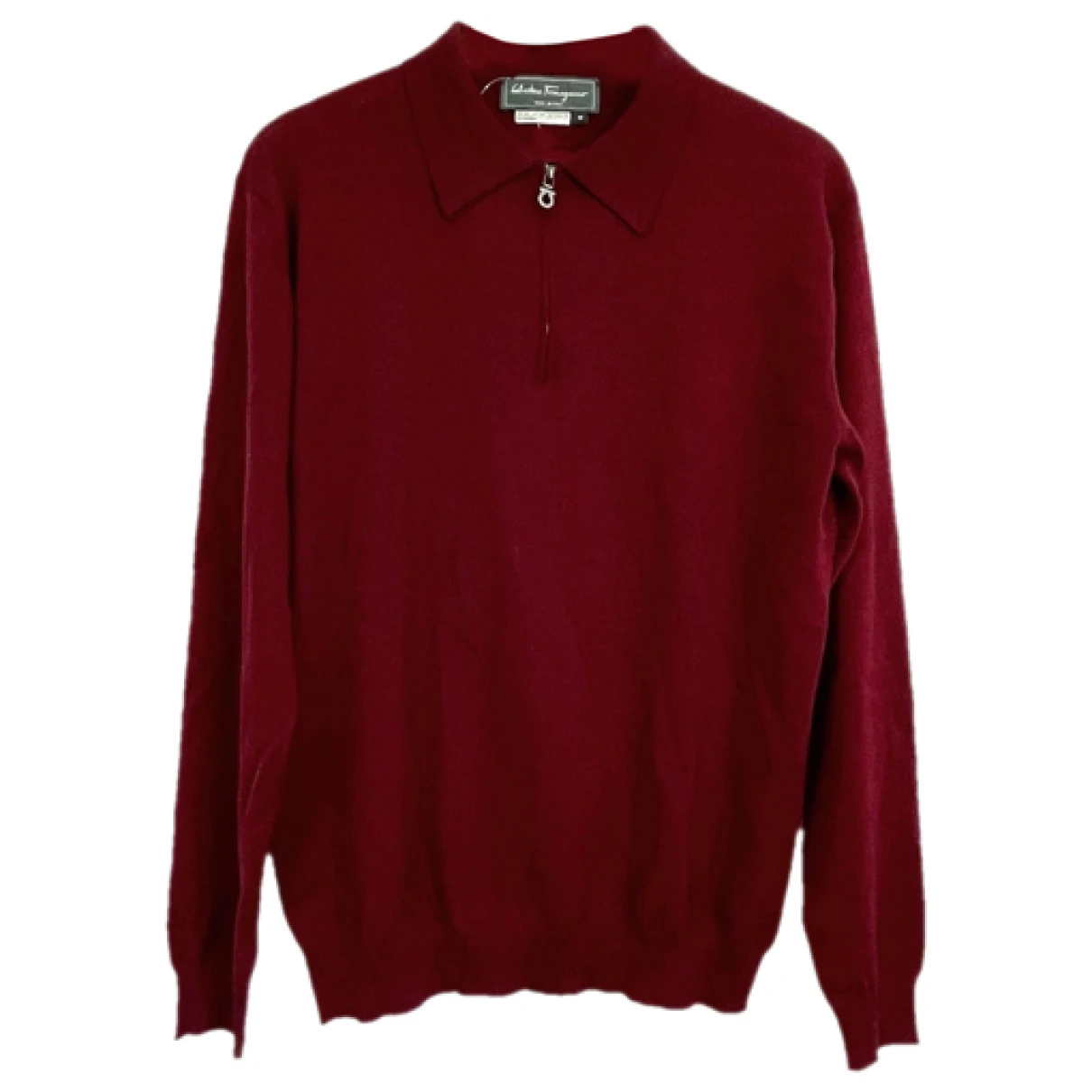 Pre-owned Ferragamo Wool Knitwear & Sweatshirt In Burgundy