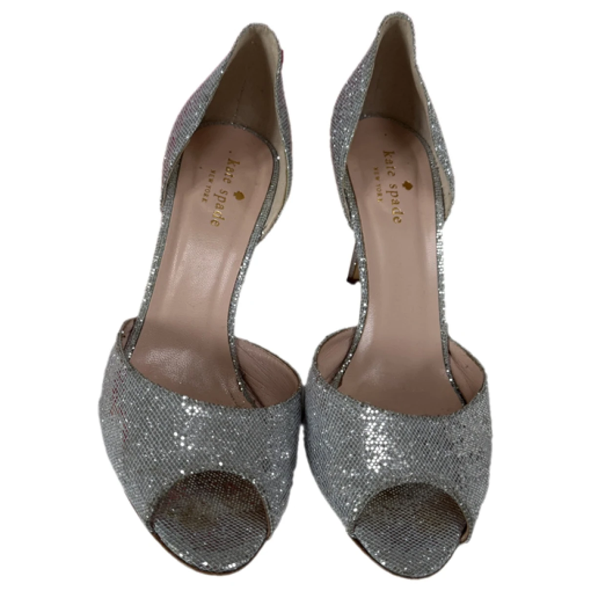 Pre-owned Kate Spade Glitter Heels In Metallic