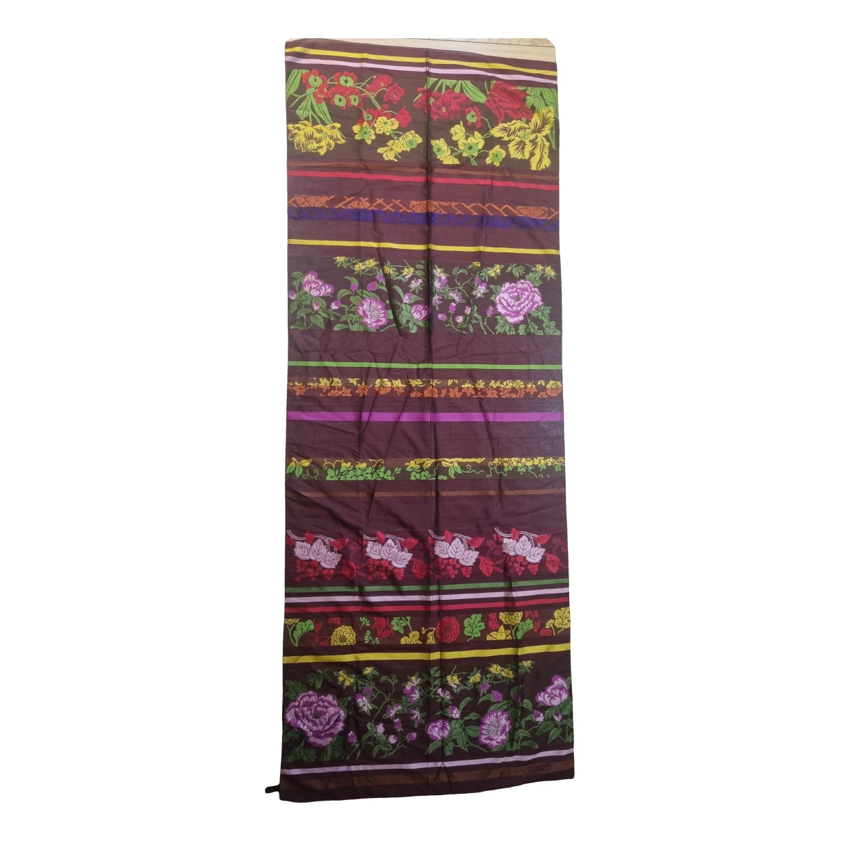 Pre-owned Kenzo Silk Scarf In Multicolour