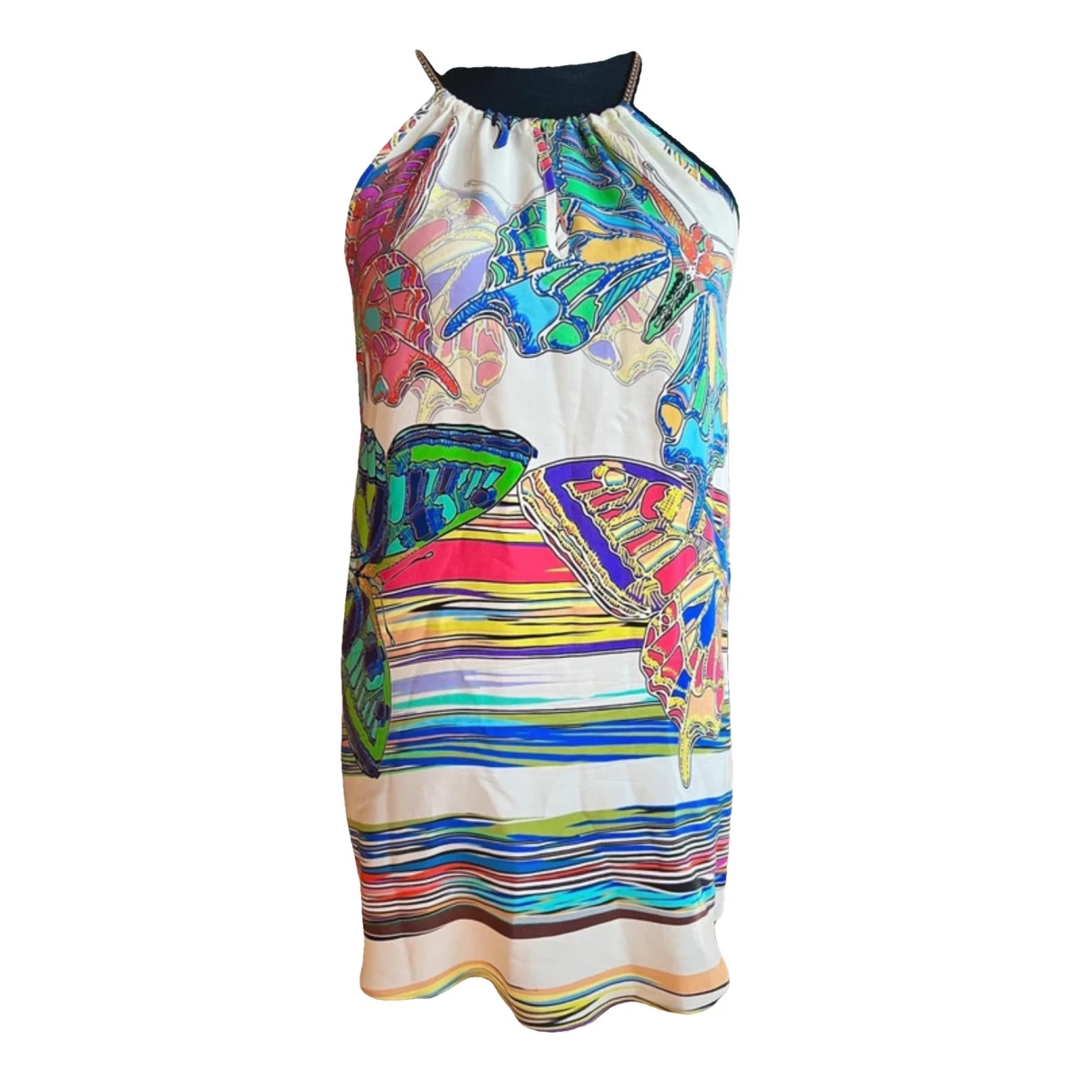 Pre-owned Amanda Uprichard Silk Mini Dress In Multicolour
