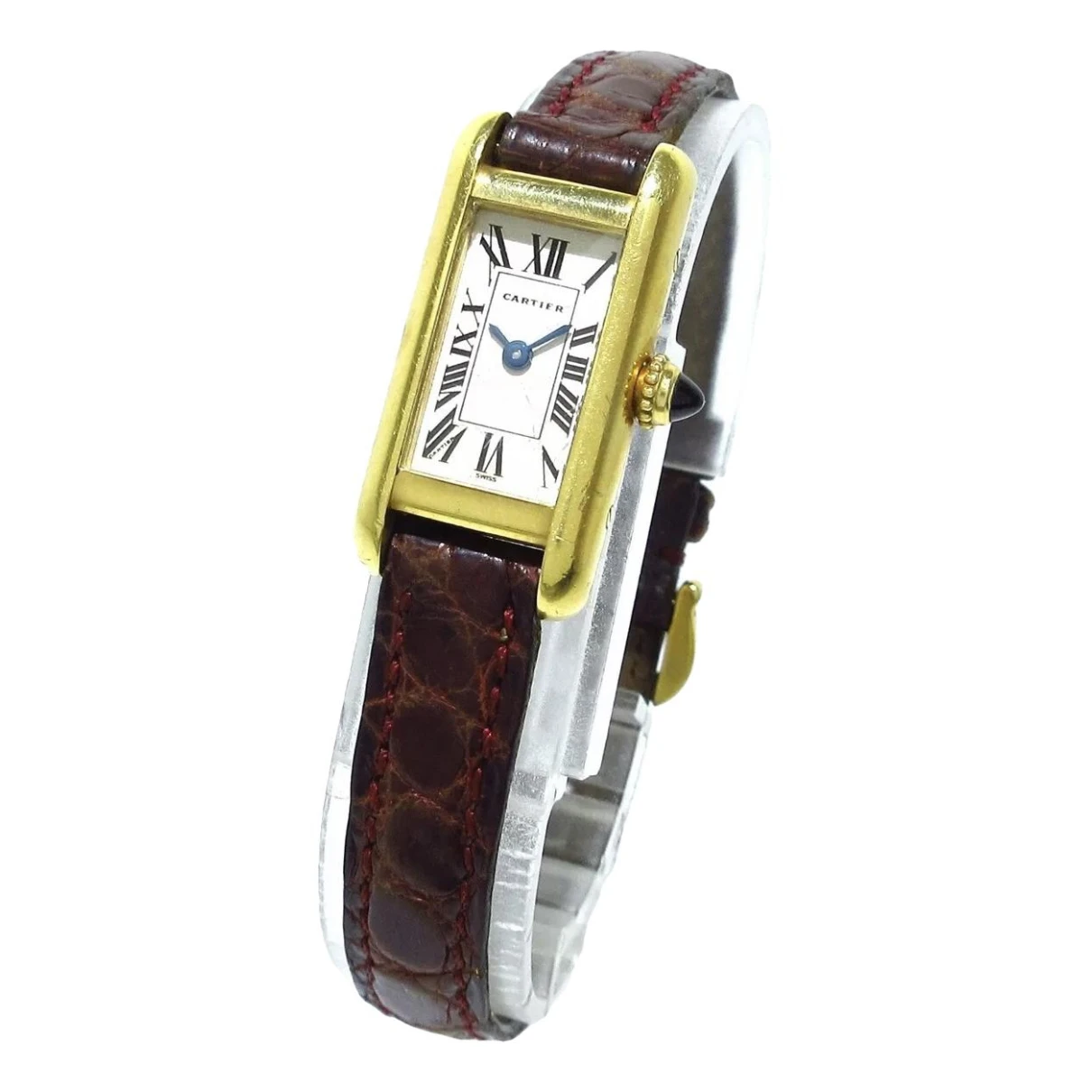 Pre-owned Cartier Tank Américaine Yellow Gold Watch