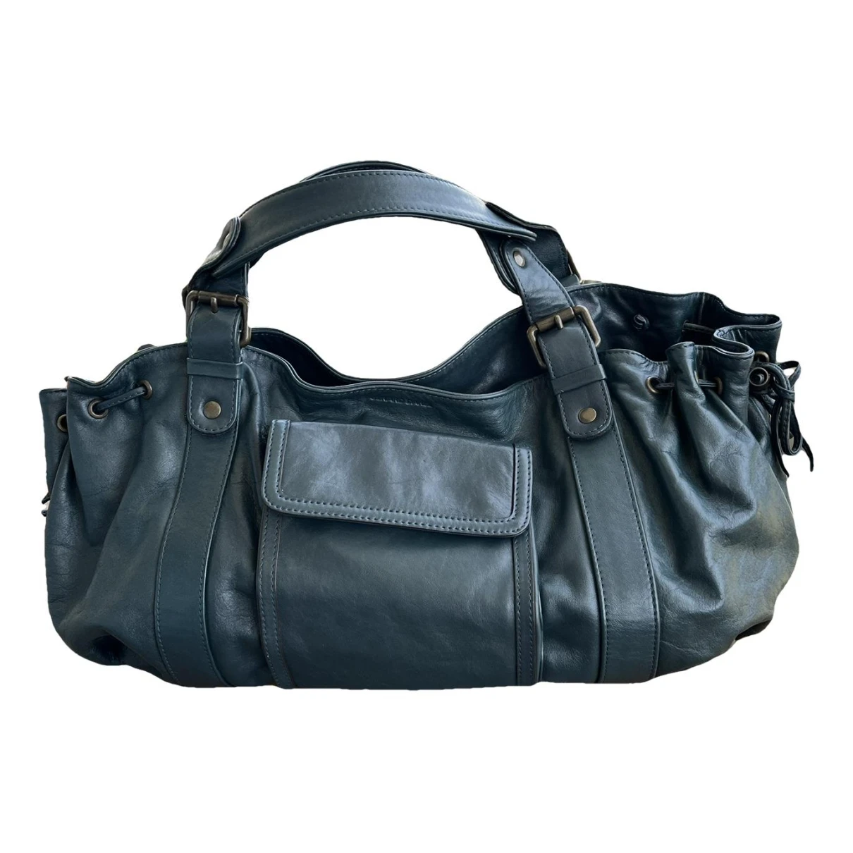 Pre-owned Gerard Darel 24h Leather Handbag In Green