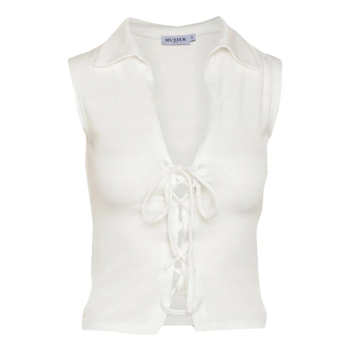 Pre-owned Musier Blouse In White