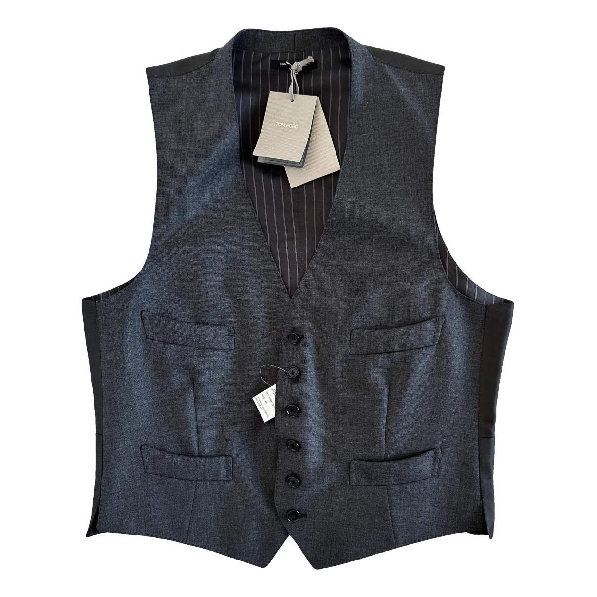 Pre-owned Tom Ford Wool Vest In Grey