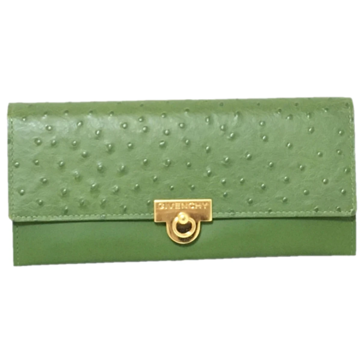 Pre-owned Givenchy Leather Wallet In Green