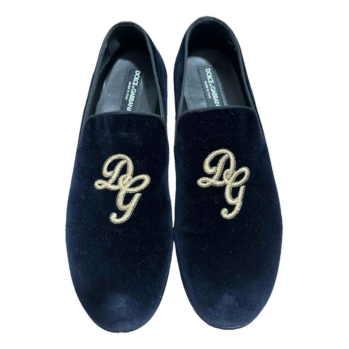 Pre-owned Dolce & Gabbana Flats In Blue