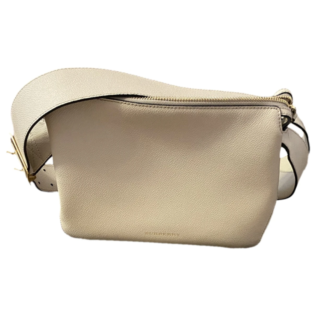 Pre-owned Burberry Leather Crossbody Bag In Beige