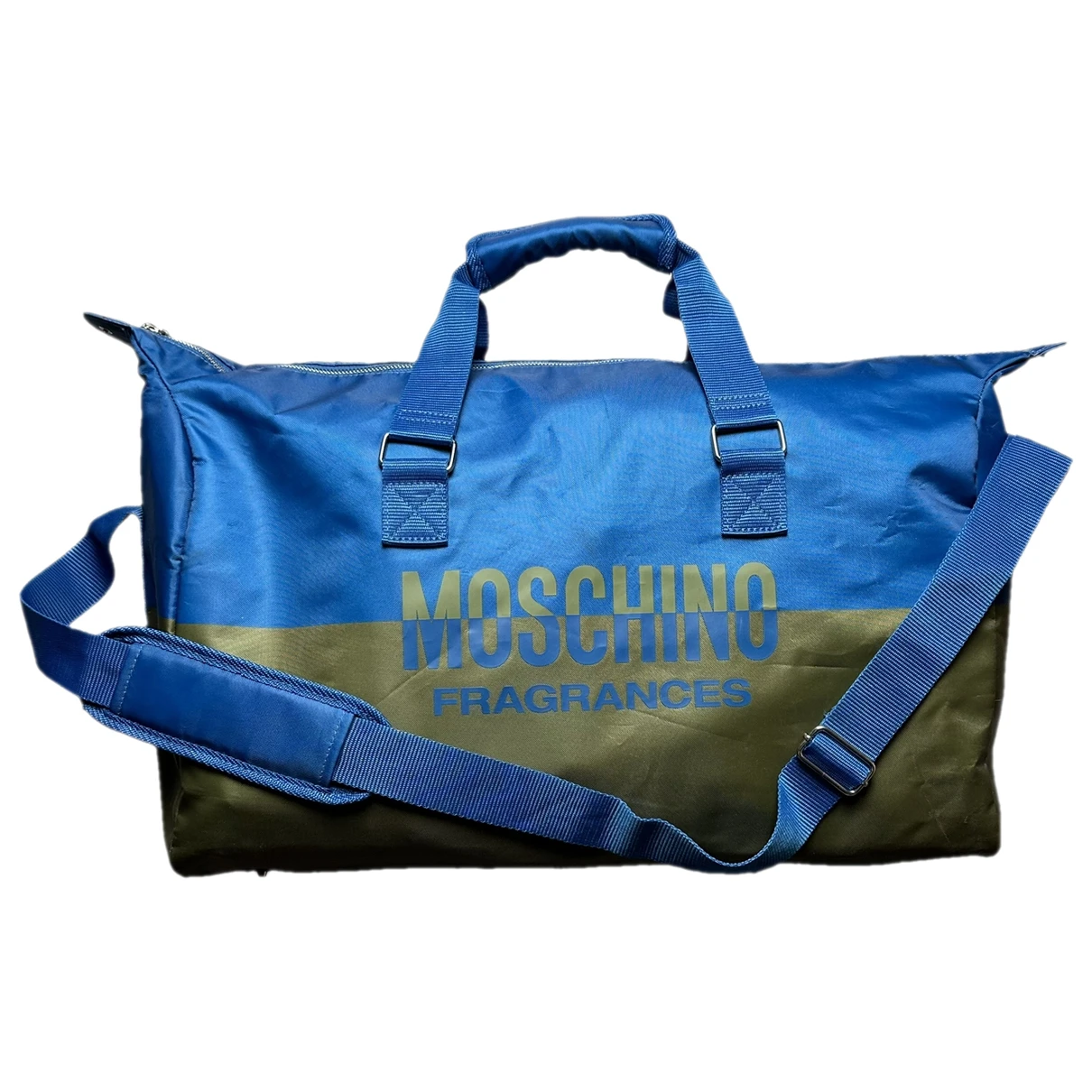 Pre-owned Moschino Travel Bag In Blue