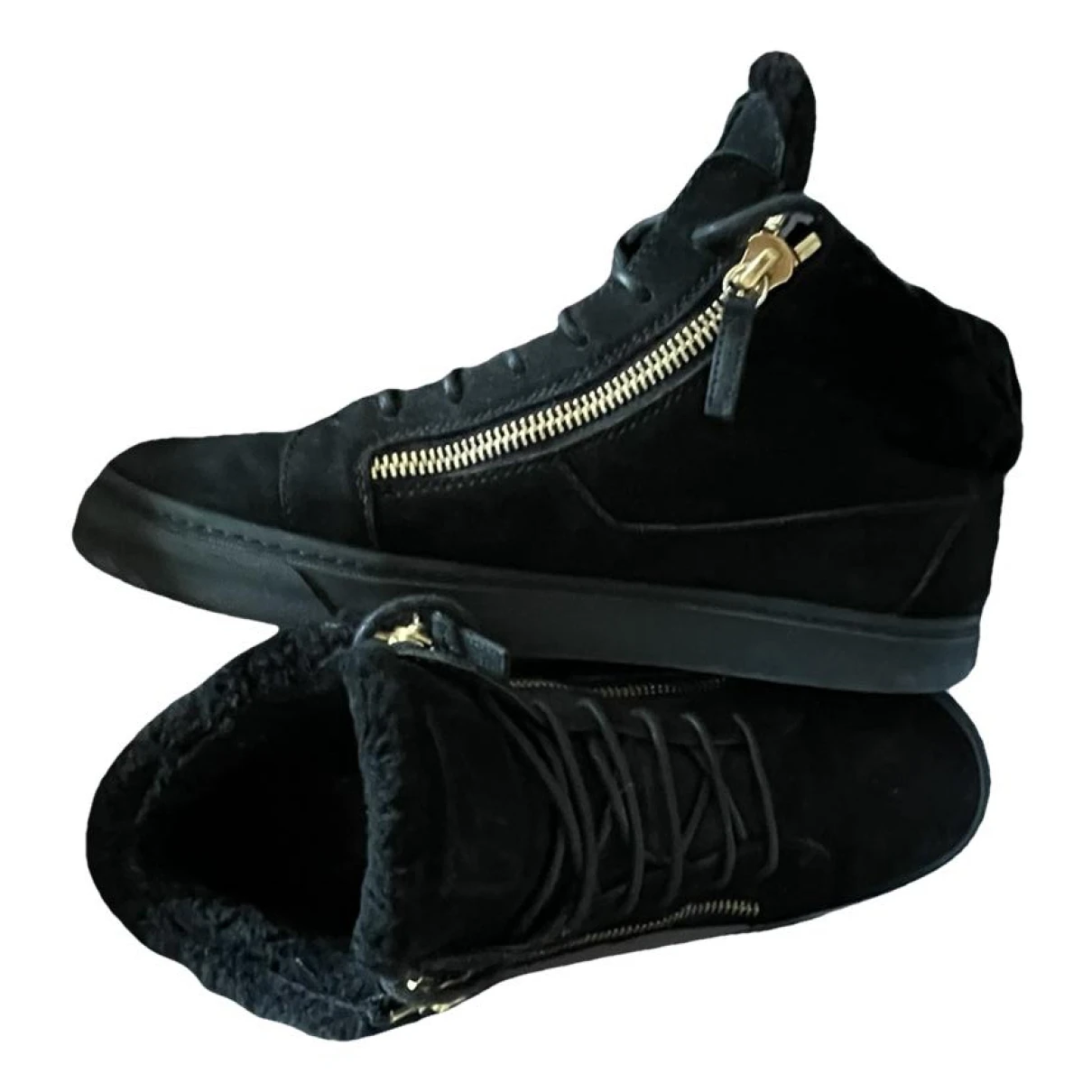 Pre-owned Giuseppe Zanotti Coby High Trainers In Black