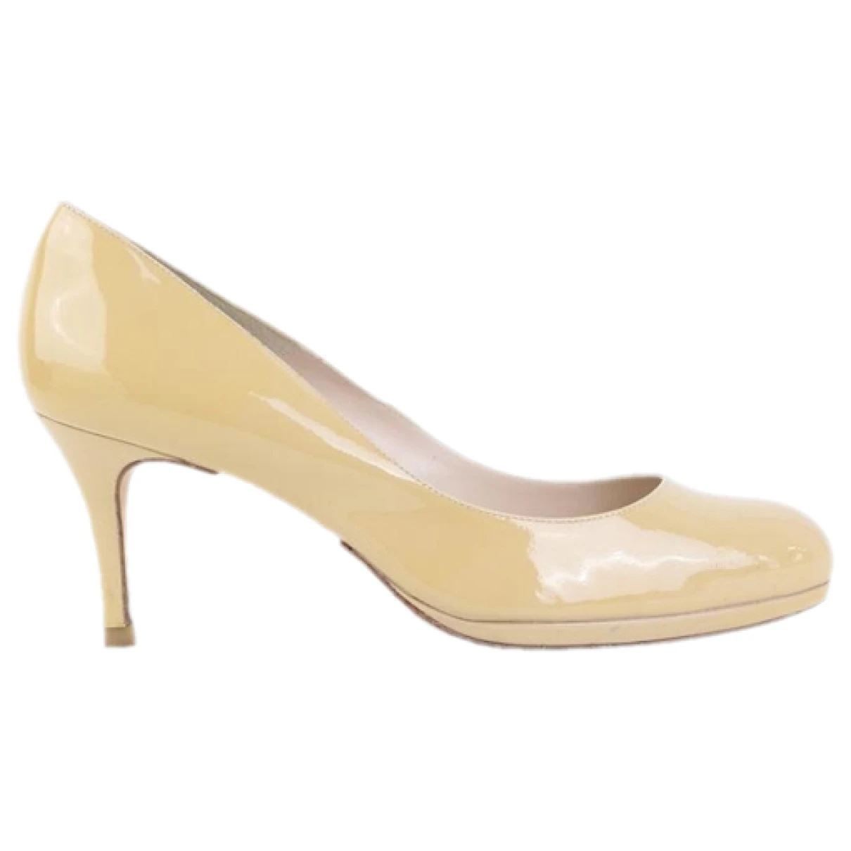 Pre-owned Lk Bennett Patent Leather Heels In Yellow