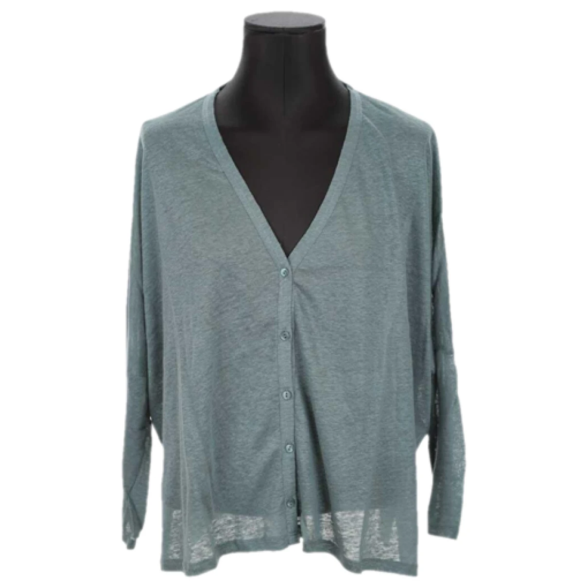 Pre-owned Not Shy Linen Cardigan In Blue