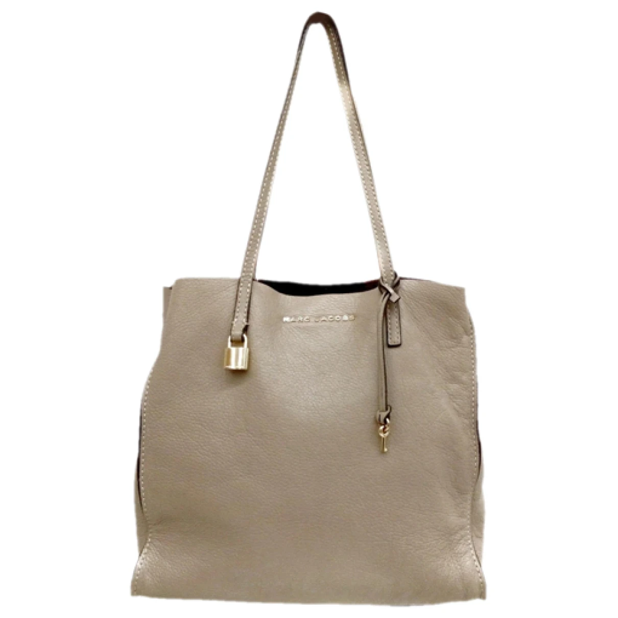 Pre-owned Marc Jacobs Leather Tote In Beige
