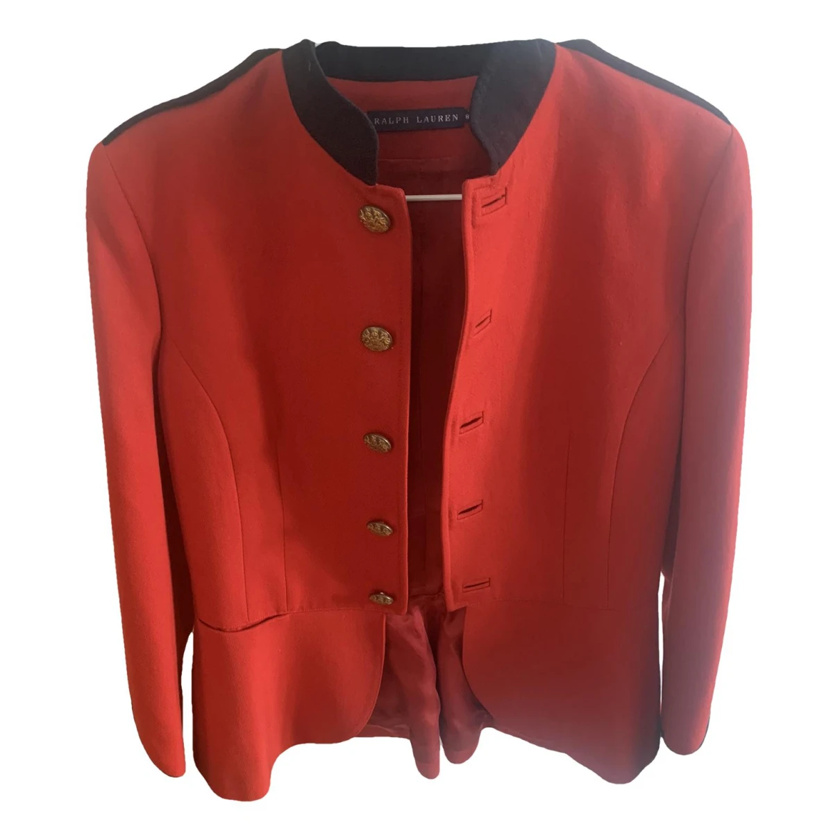 Pre-owned Ralph Lauren Wool Blazer In Red