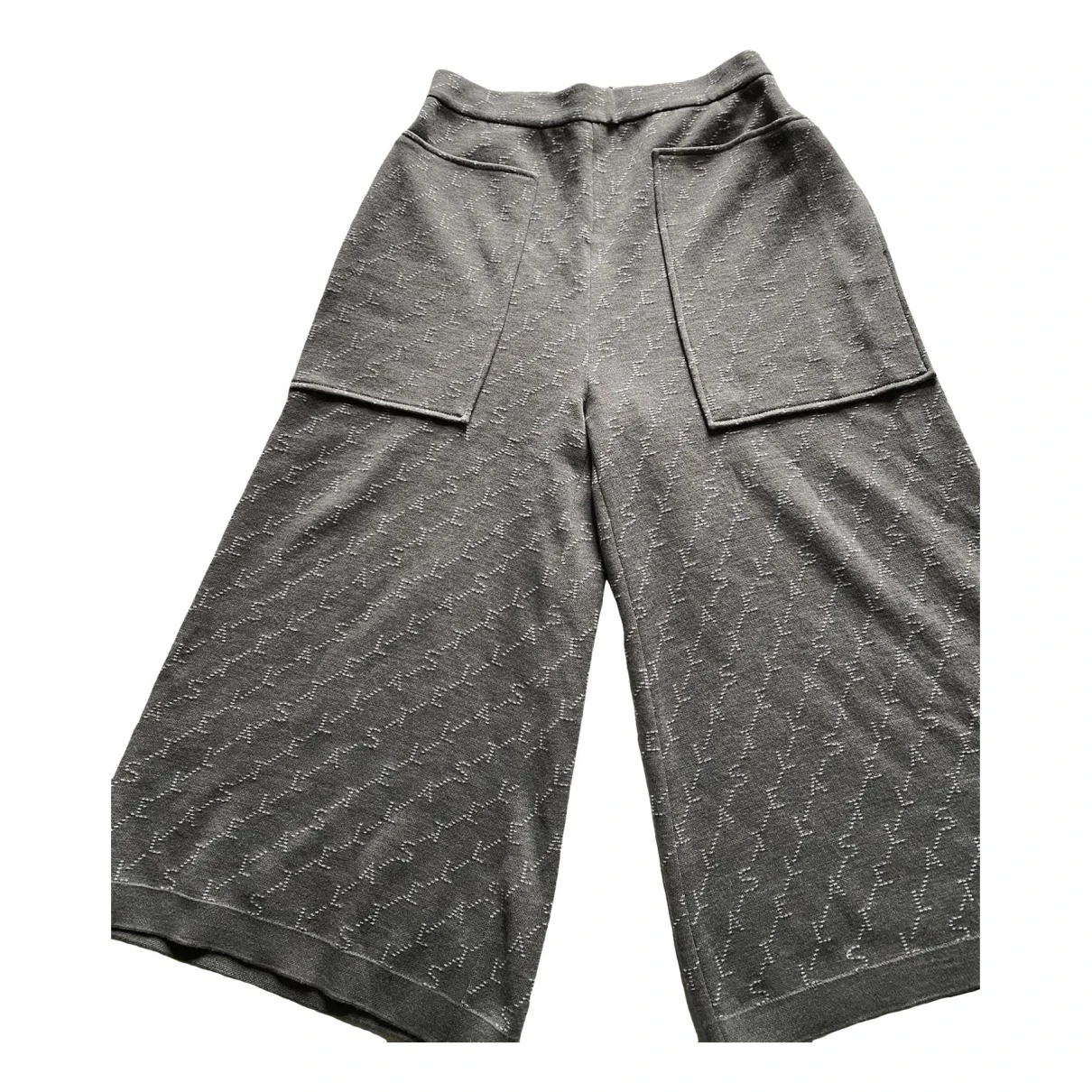 Pre-owned Stella Mccartney Wool Large Pants In Grey