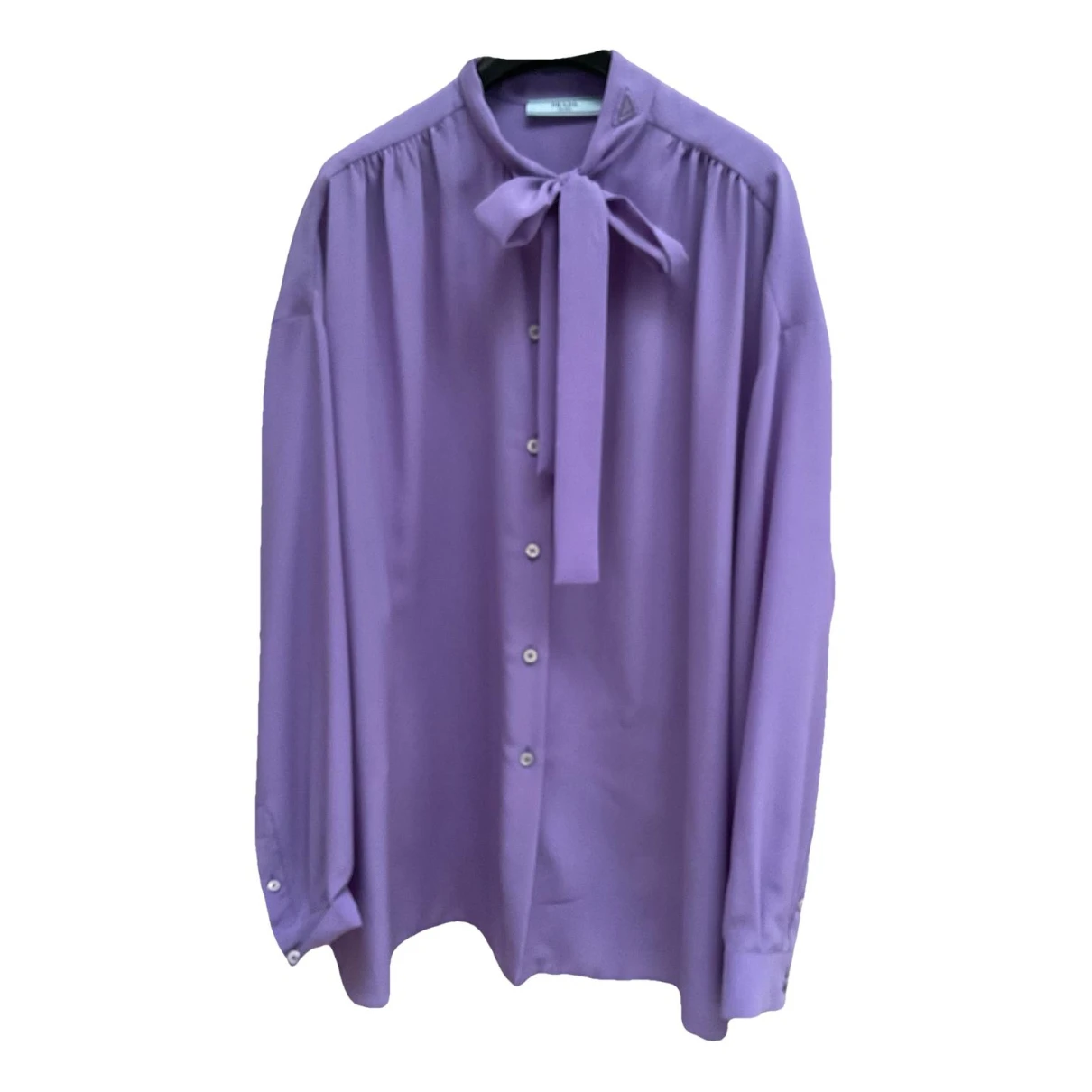 Pre-owned Prada Silk Blouse In Purple