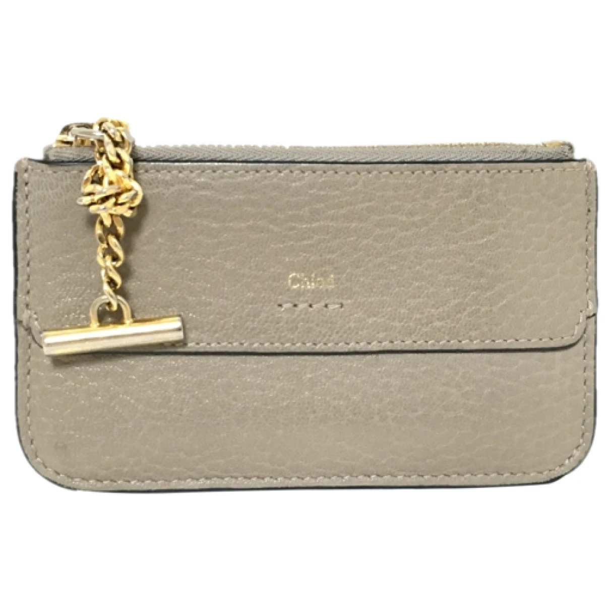 Pre-owned Chloé Leather Purse In Beige