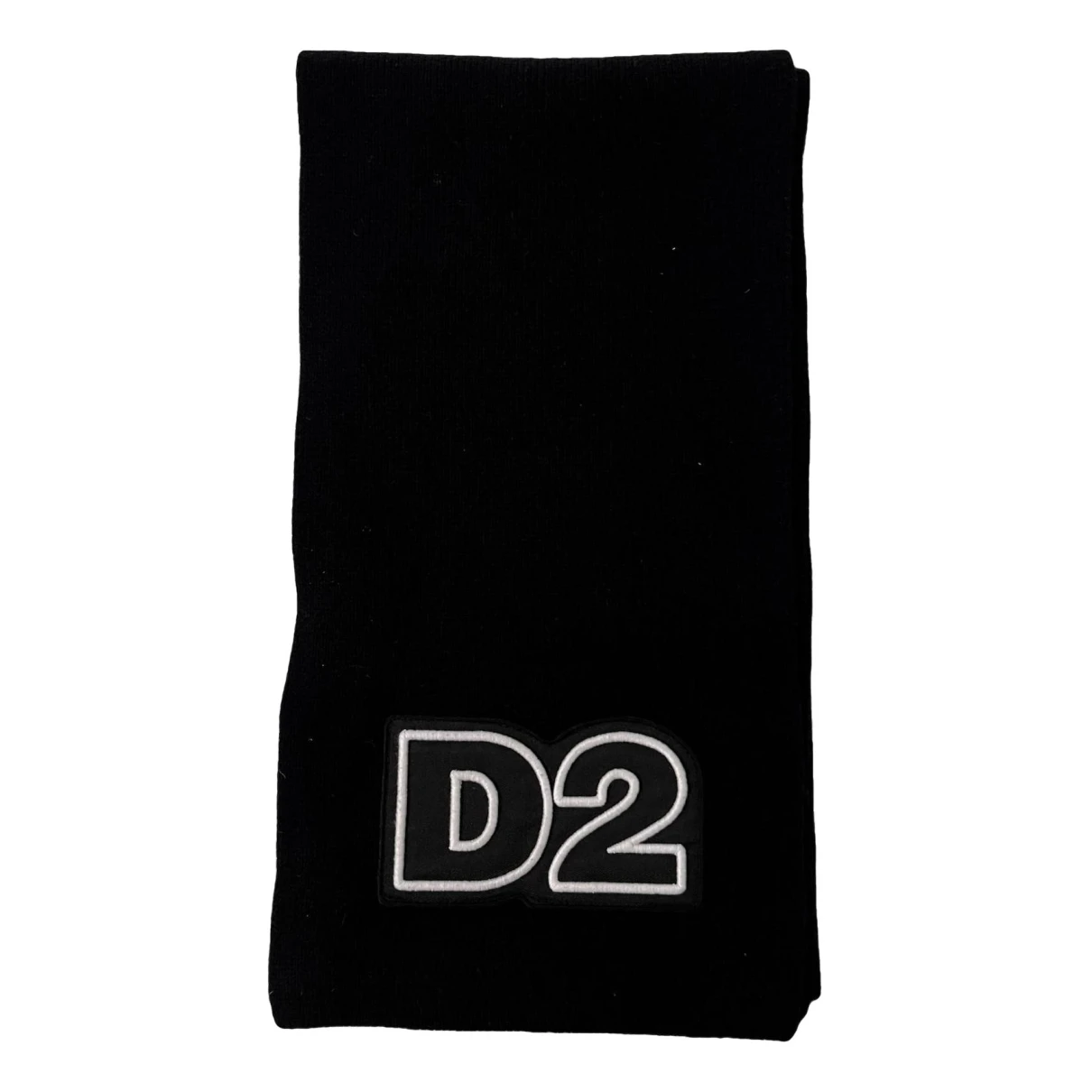 Pre-owned Dsquared2 Wool Scarf & Pocket Square In Black
