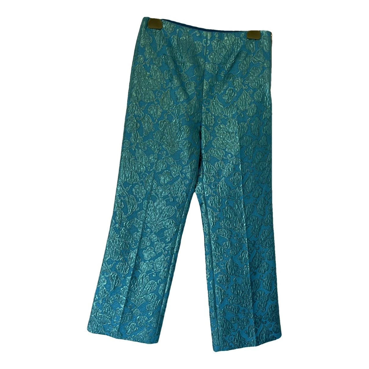 Pre-owned Gucci Straight Pants In Turquoise