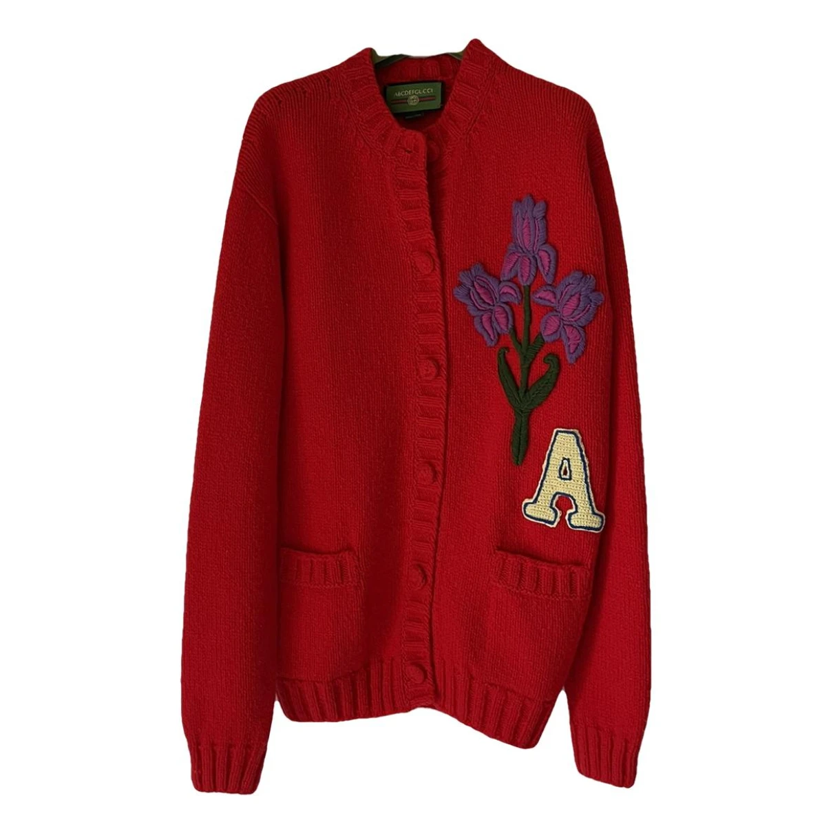 Pre-owned Gucci Wool Cardigan In Red