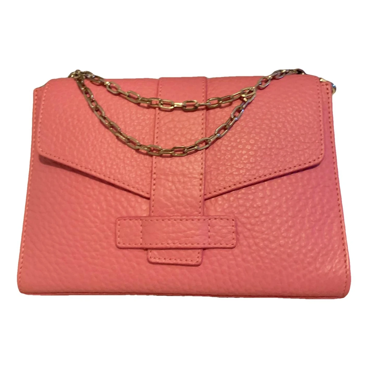 Pre-owned Orciani Leather Clutch Bag In Pink