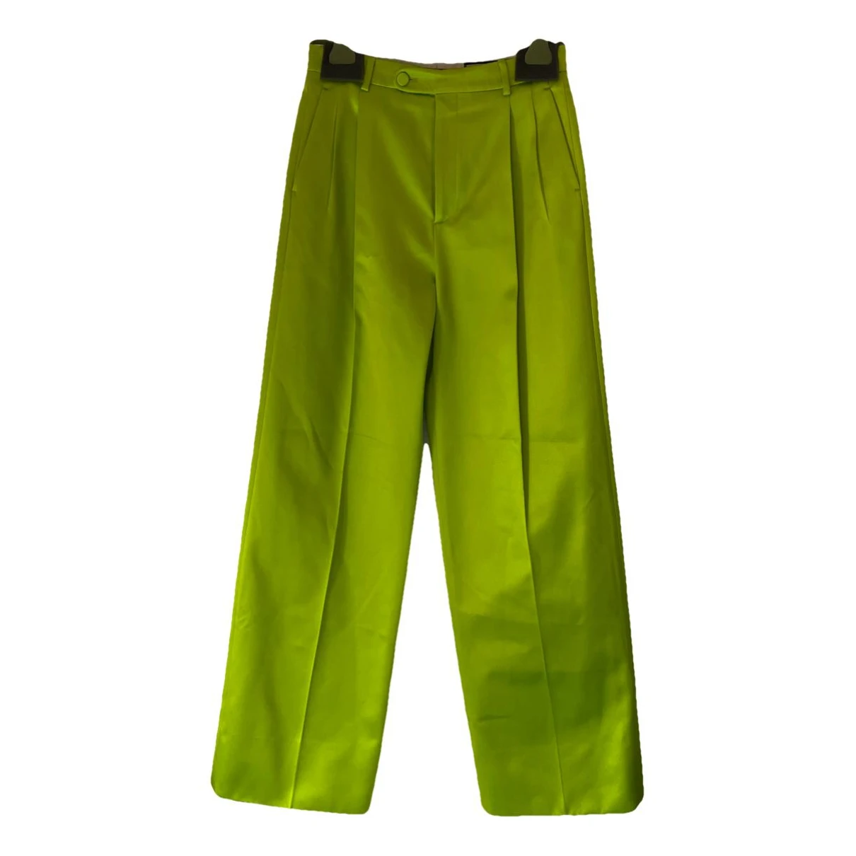 Pre-owned Gucci Silk Large Pants In Green