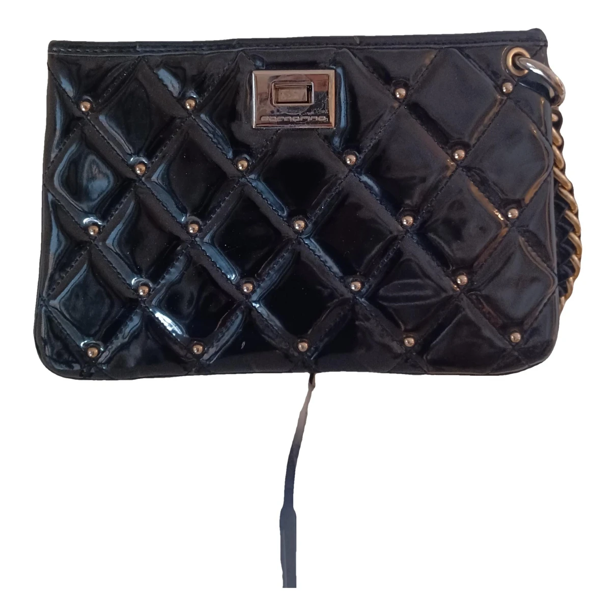 Pre-owned Fornarina Patent Leather Handbag In Black