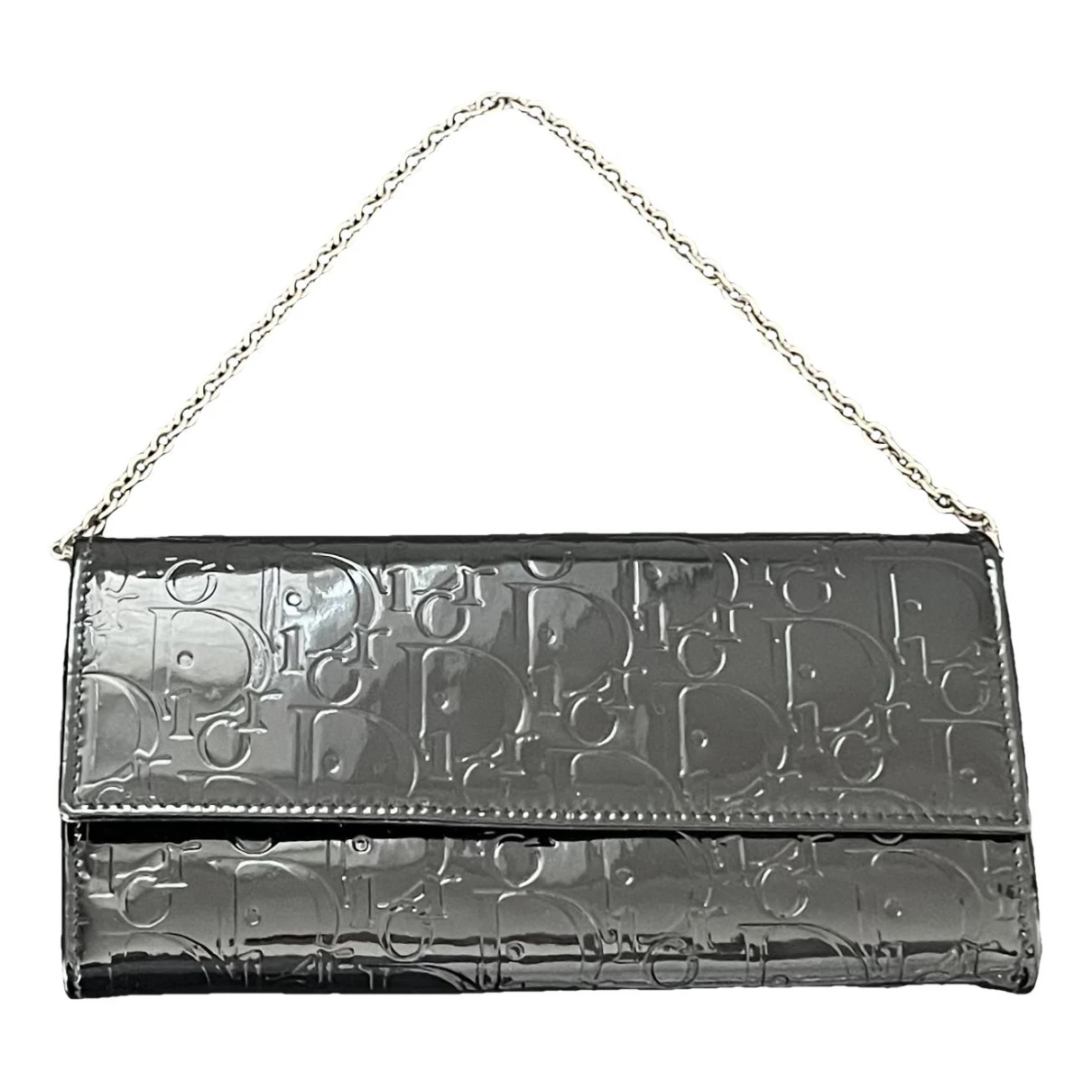 Pre-owned Dior Patent Leather Wallet In Black