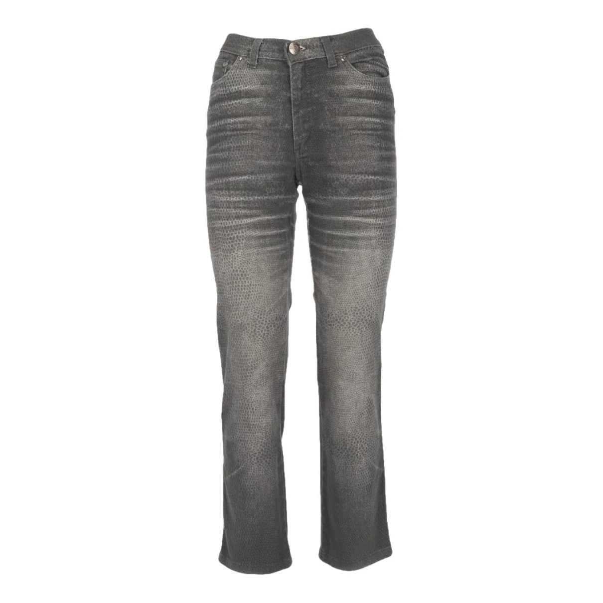 Pre-owned Just Cavalli Straight Pants In Grey
