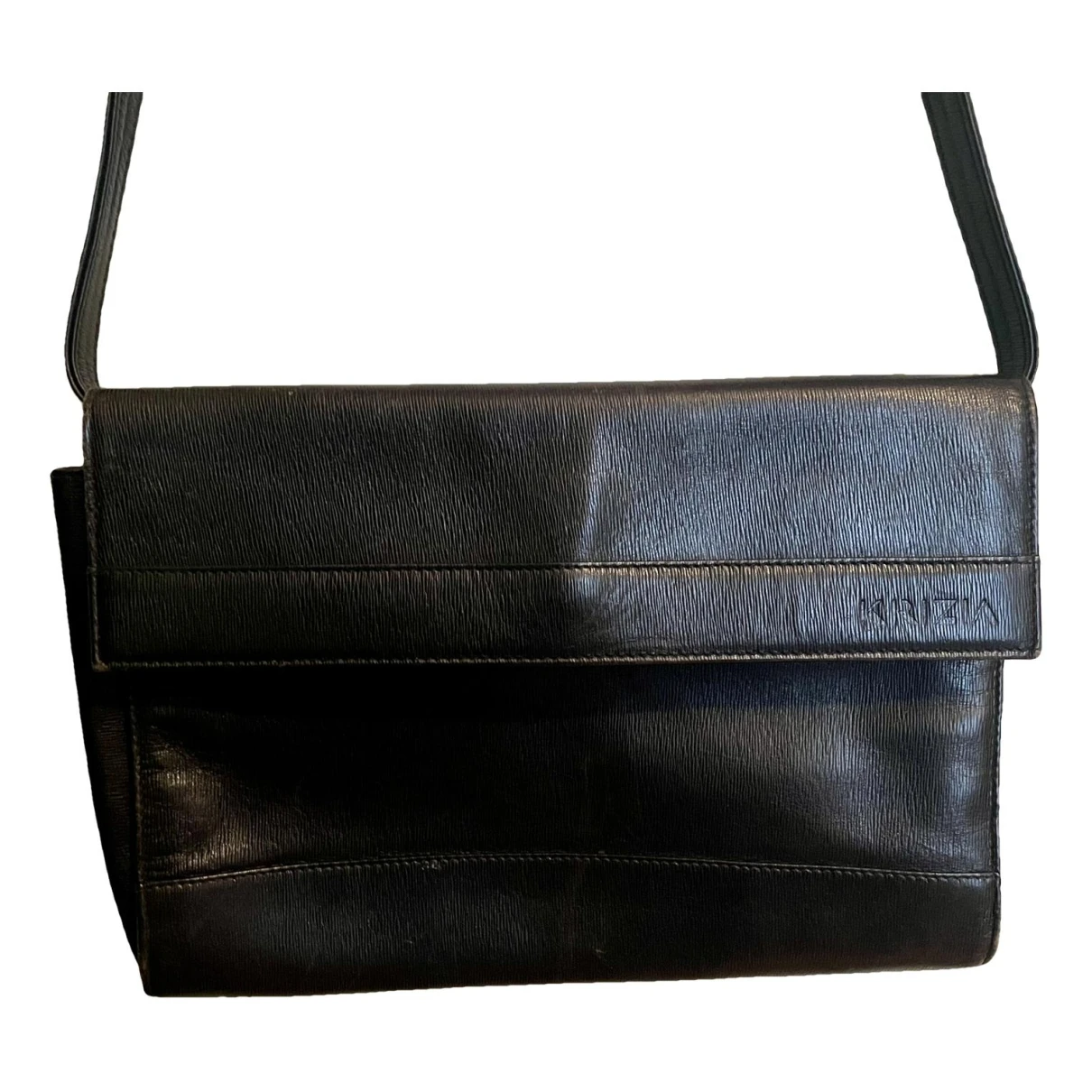 Pre-owned Krizia Leather Satchel In Black