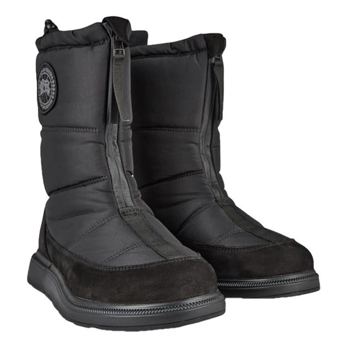 Pre-owned Canada Goose Cloth Boots In Black