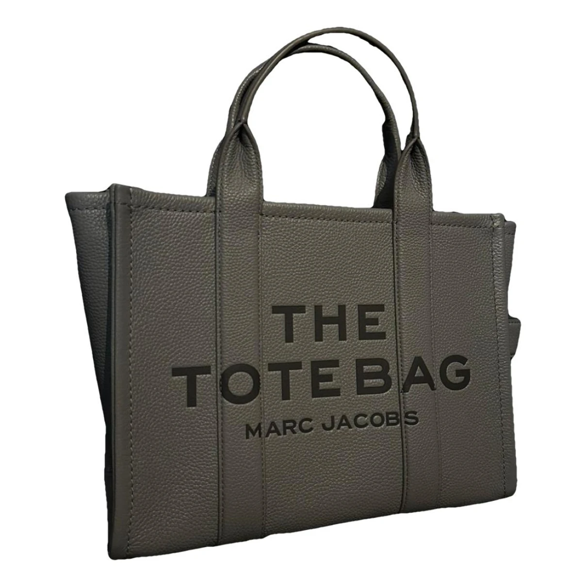 Pre-owned Marc Jacobs The Tag Tote Leather Tote In Grey