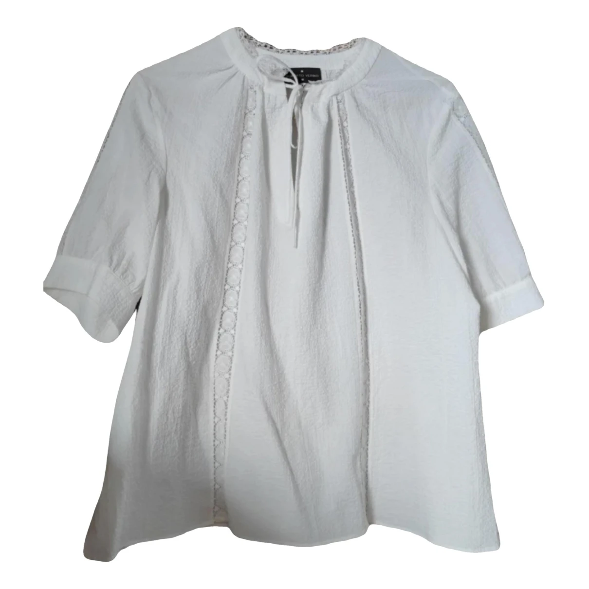 Pre-owned Roberto Verino Silk Shirt In White