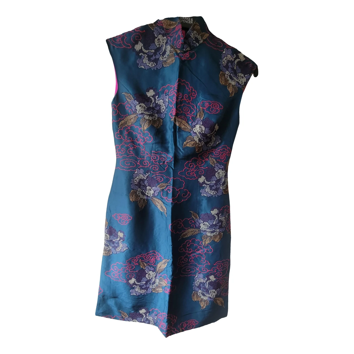 Pre-owned Shanghai Tang Silk Mid-length Dress In Blue