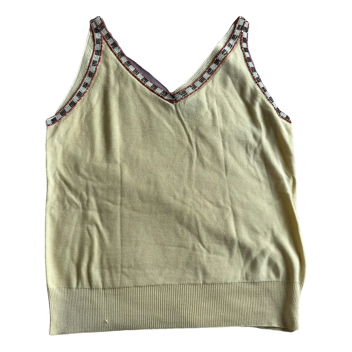 Pre-owned Kenzo Silk Vest In Yellow