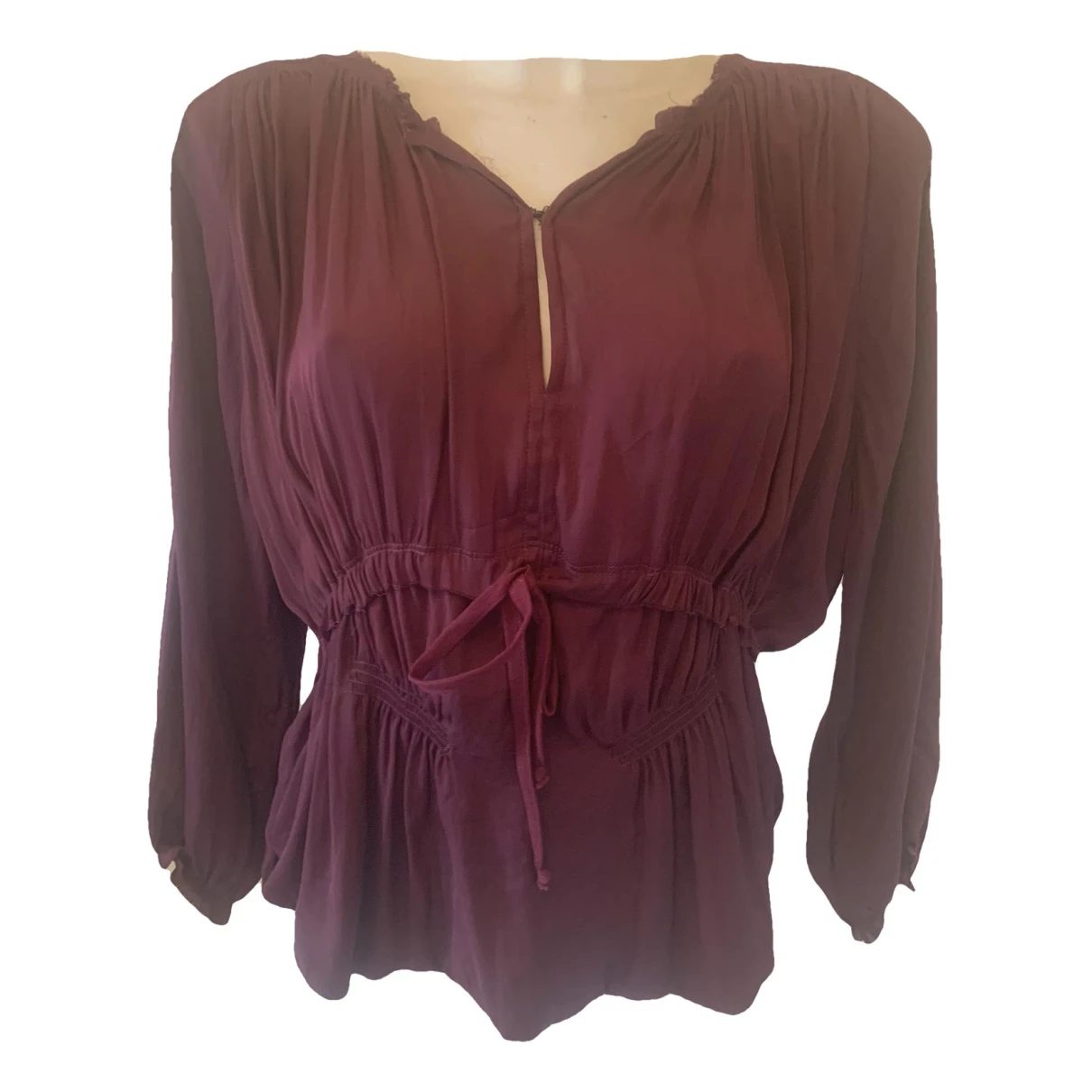 Pre-owned Isabel Marant Blouse In Burgundy