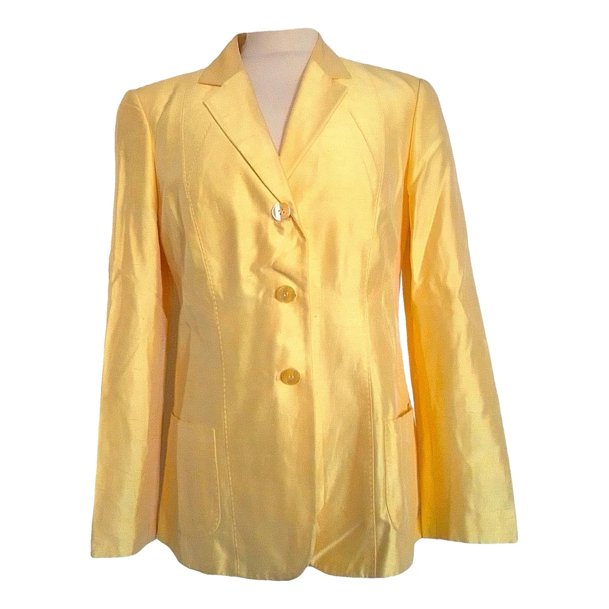 Pre-owned Iceberg Silk Blazer In Yellow