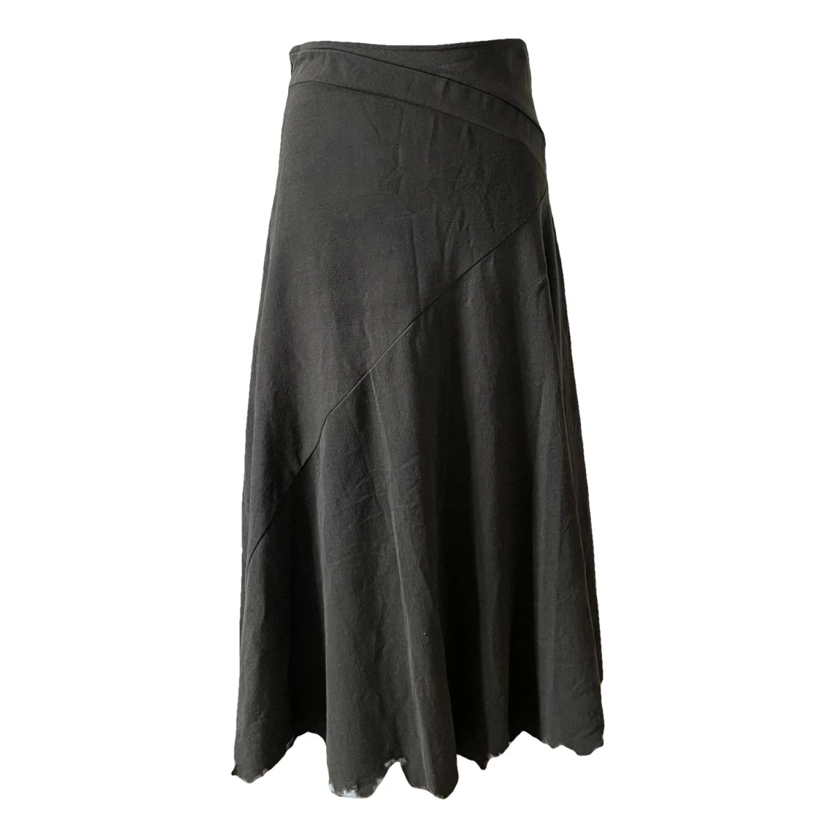 Pre-owned Junya Watanabe Wool Mid-length Skirt In Grey