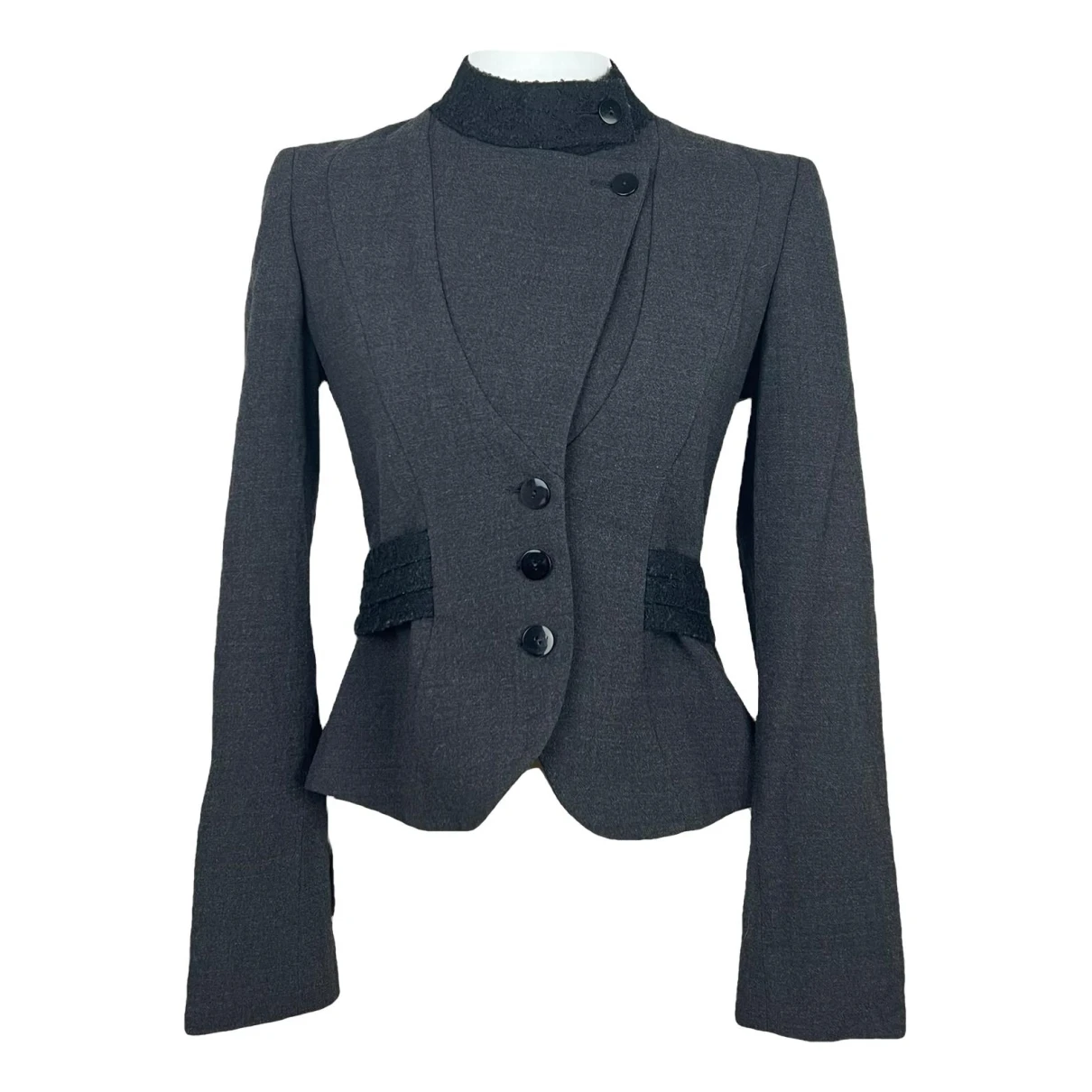 Pre-owned Emporio Armani Wool Suit Jacket In Anthracite