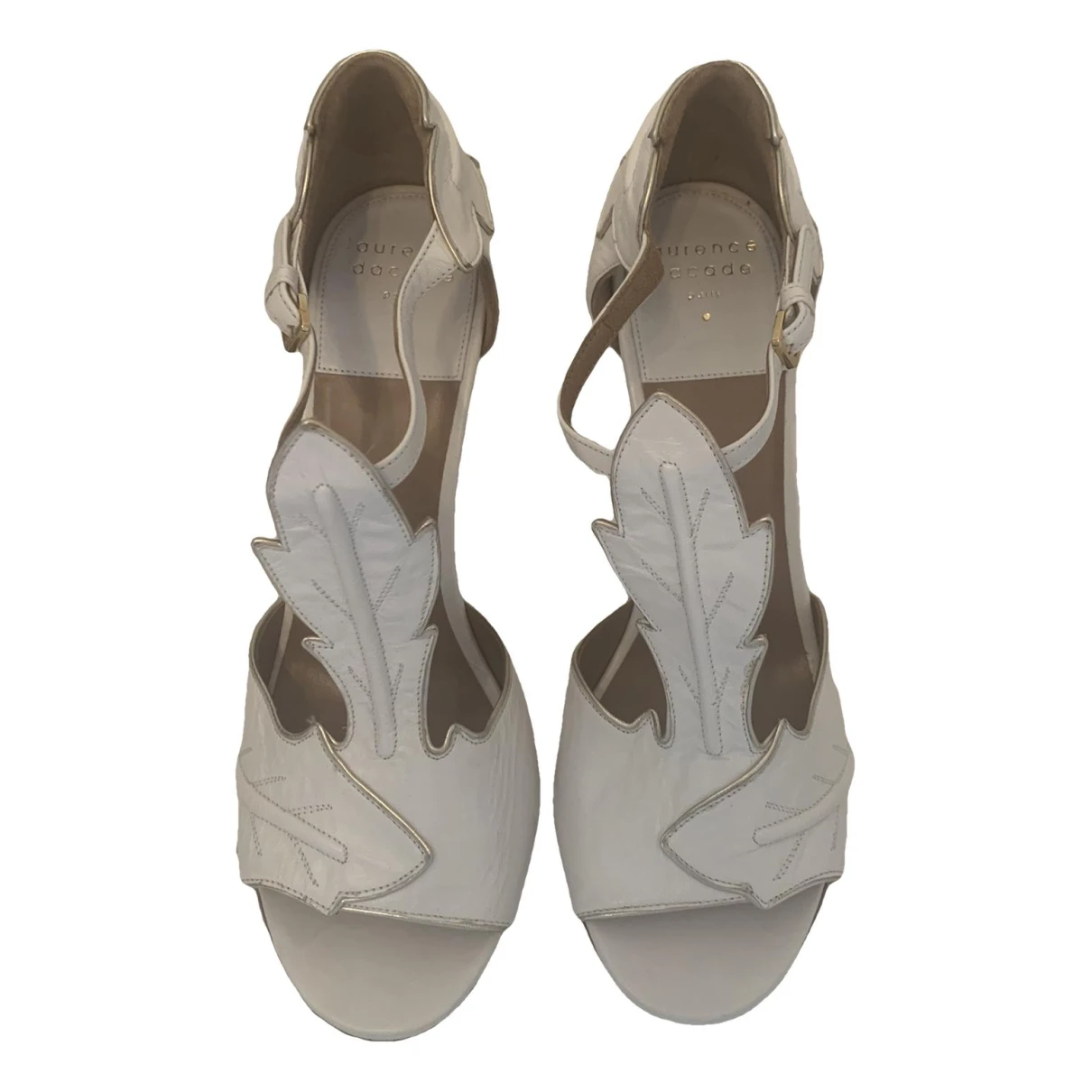 Pre-owned Laurence Dacade Leather Sandals In White