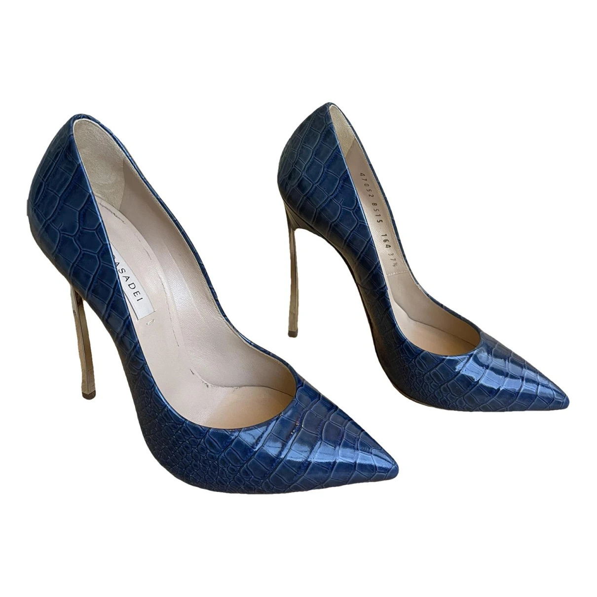 Pre-owned Casadei Leather Heels In Navy