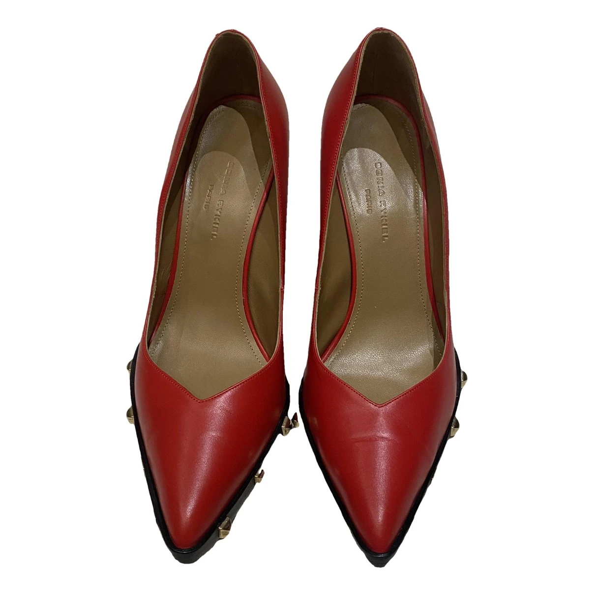 Pre-owned Sonia Rykiel Leather Flats In Red