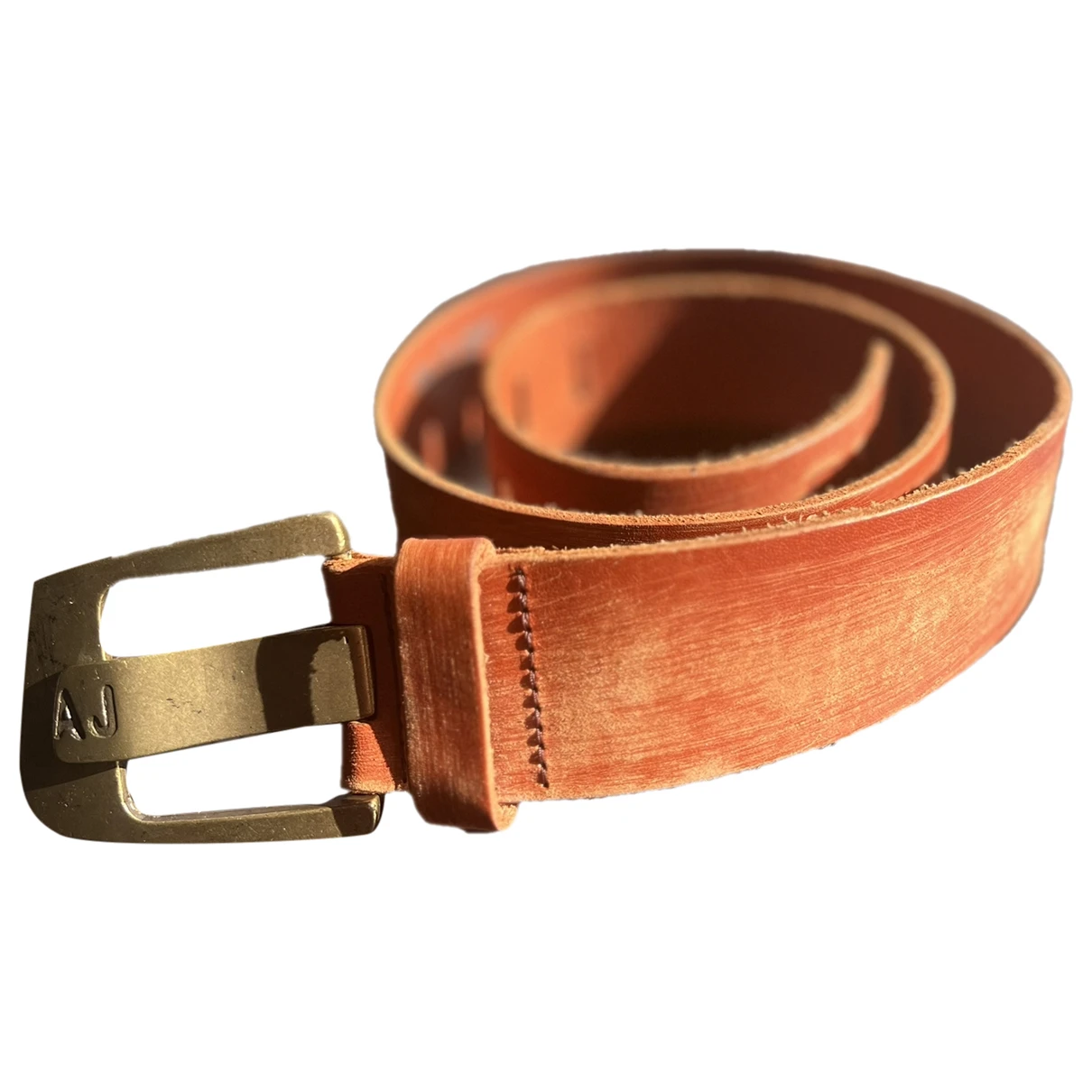 Pre-owned Emporio Armani Leather Belt In Brown
