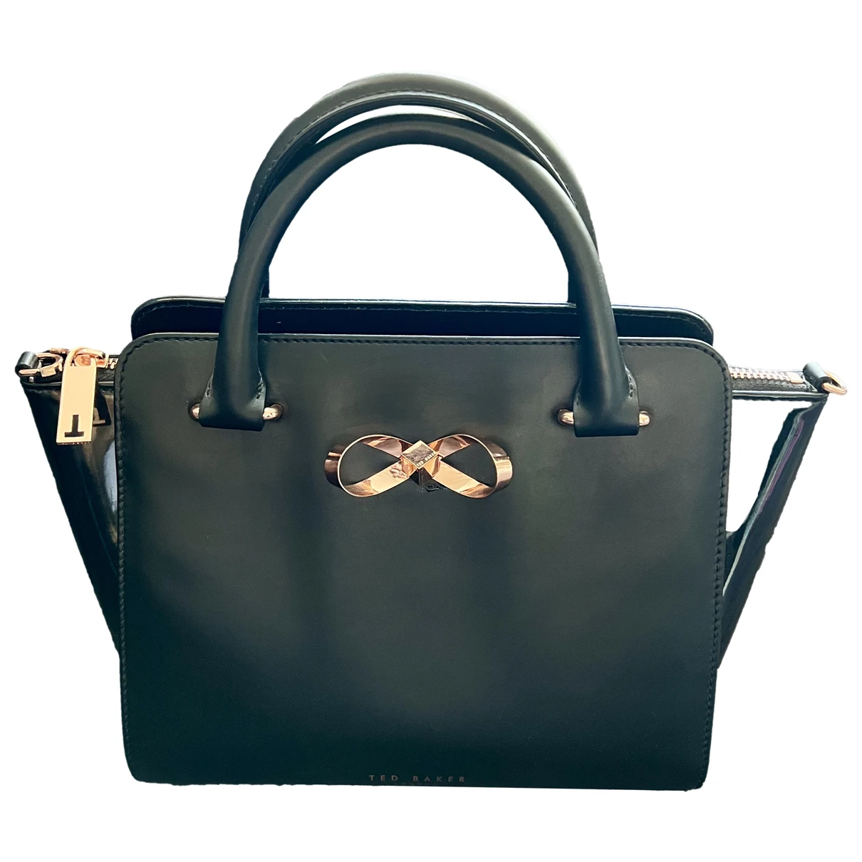 Pre-owned Ted Baker Leather Handbag In Black