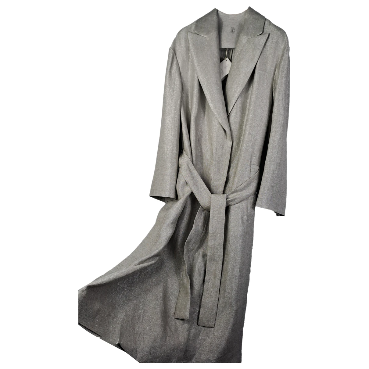 Pre-owned Brunello Cucinelli Linen Coat In Silver
